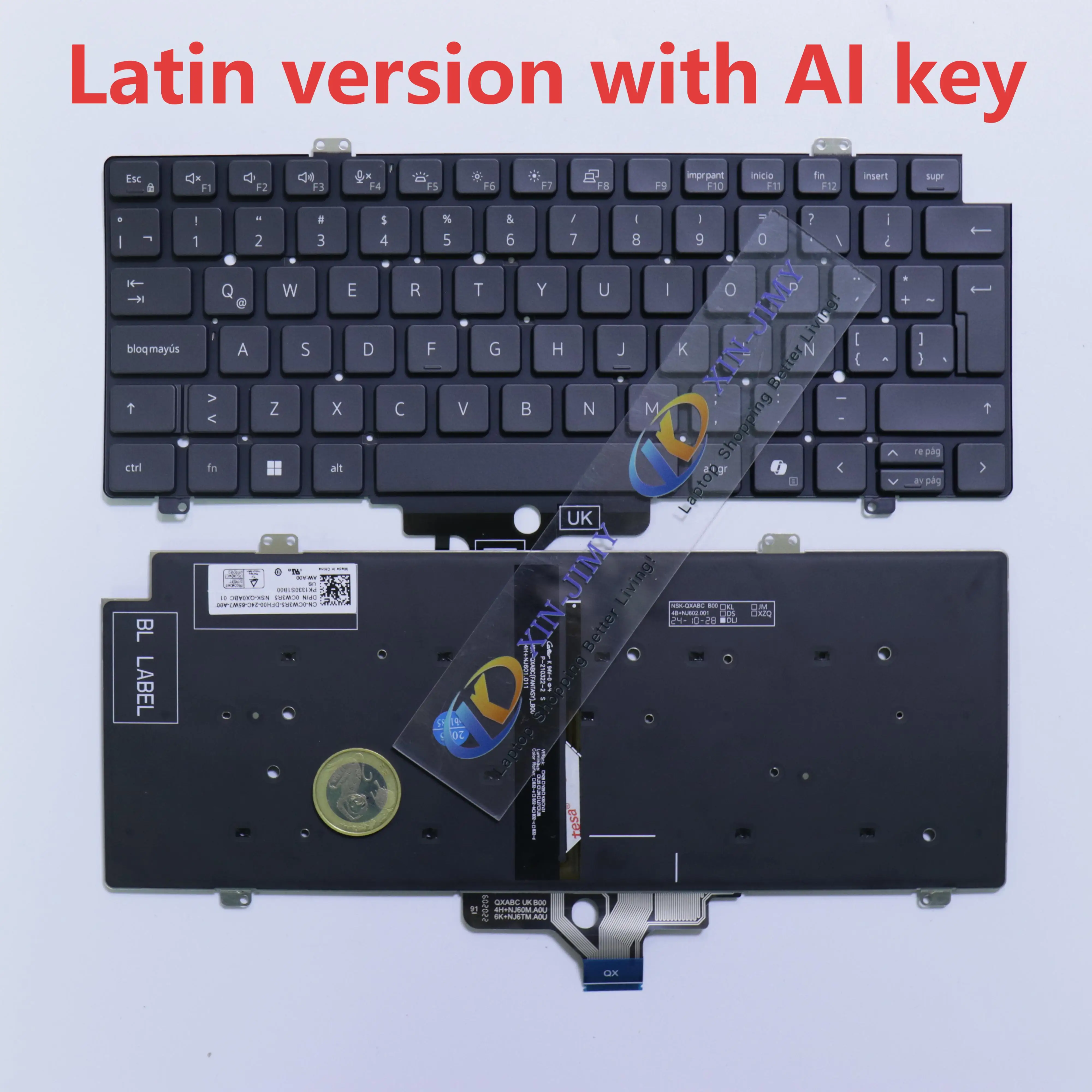 Teclado retroiluminado latino español 5420 para DELL Latitude 5420 5421 5430 7420 7430 7520 7521 0CW3R5