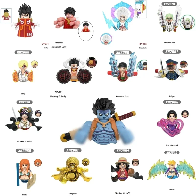 

The latest Building Blocks Japan Anime Bricks Dolls Mini Action Toy Figures Assemble Blocks Children Gifts Luffy Sanji Zoro