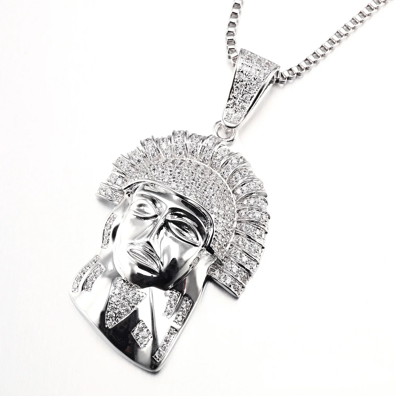 Pendants for Cuban Links Portrait  Hip Hop Necklace Fashion Trend Gold Plated Diamond Jewelry