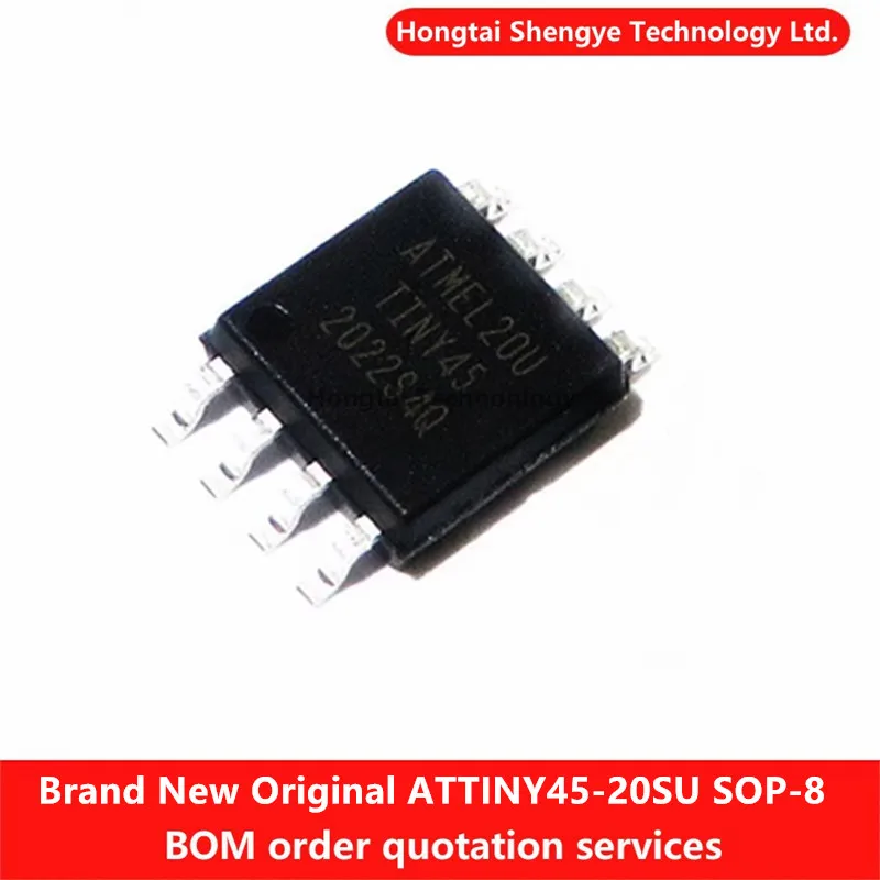 New Original ATTINY45-20SU SOP-8 Silkscreen TINY45 Embedded Microcontroller IC Chip