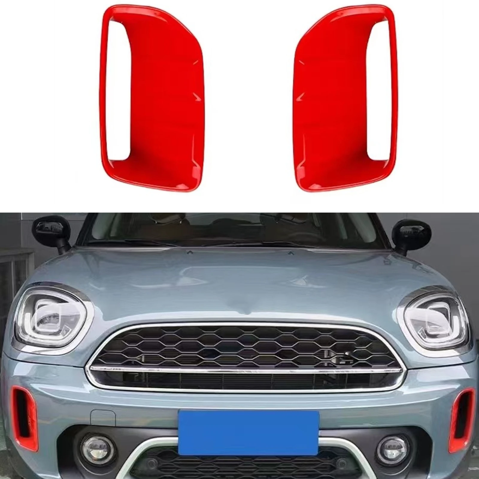 

For Mini Cooper F60 One S JCW 2021-2024 Countryman Front Bumper Side Air Intake Vent Frame Cover Duct Outlet Hood Scoop Shell