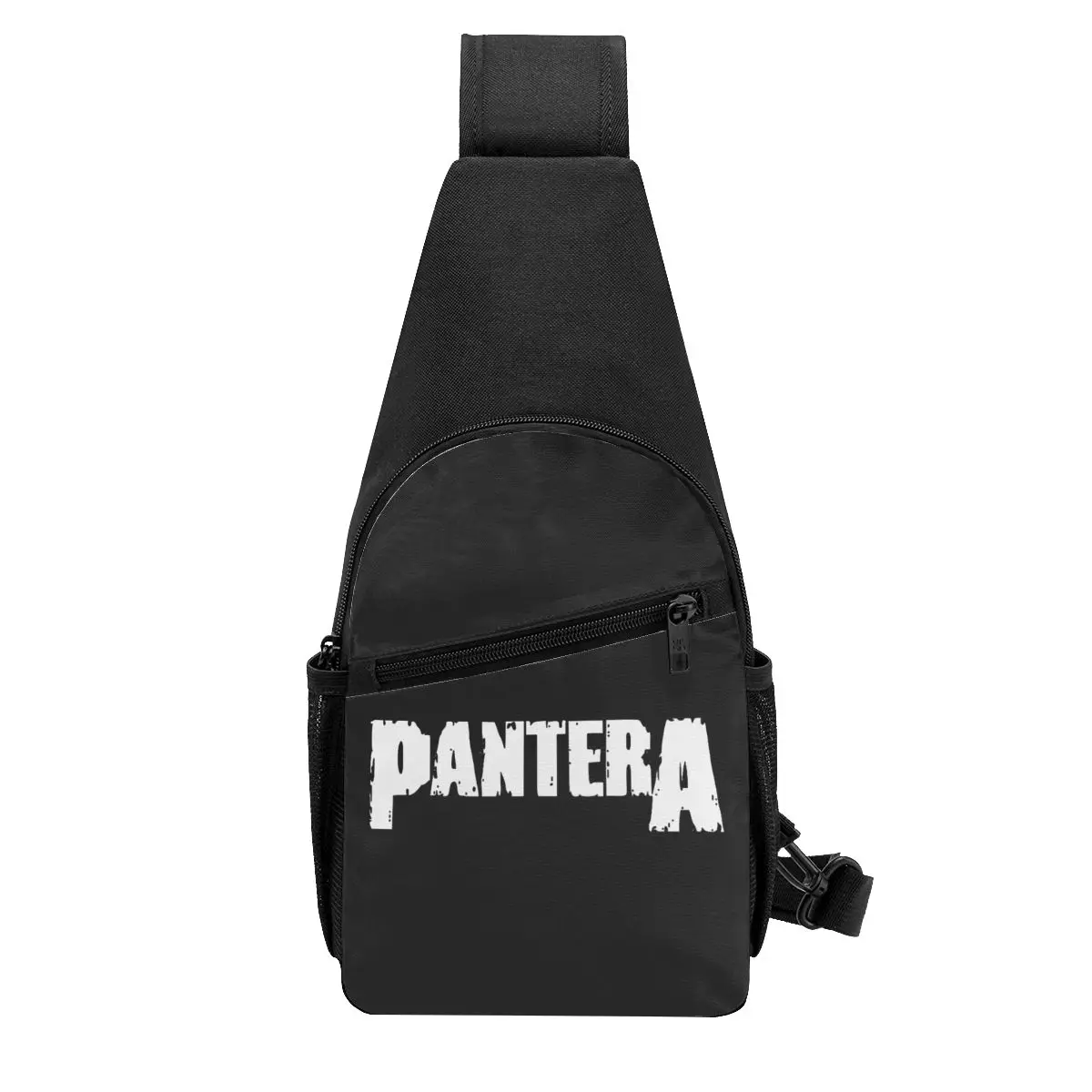 Pantera Heavy Metal Band Music Chest Bag Men Sling Crossbody Backpack Chest Bag Travel Hiking Daypack Shoulder Bag