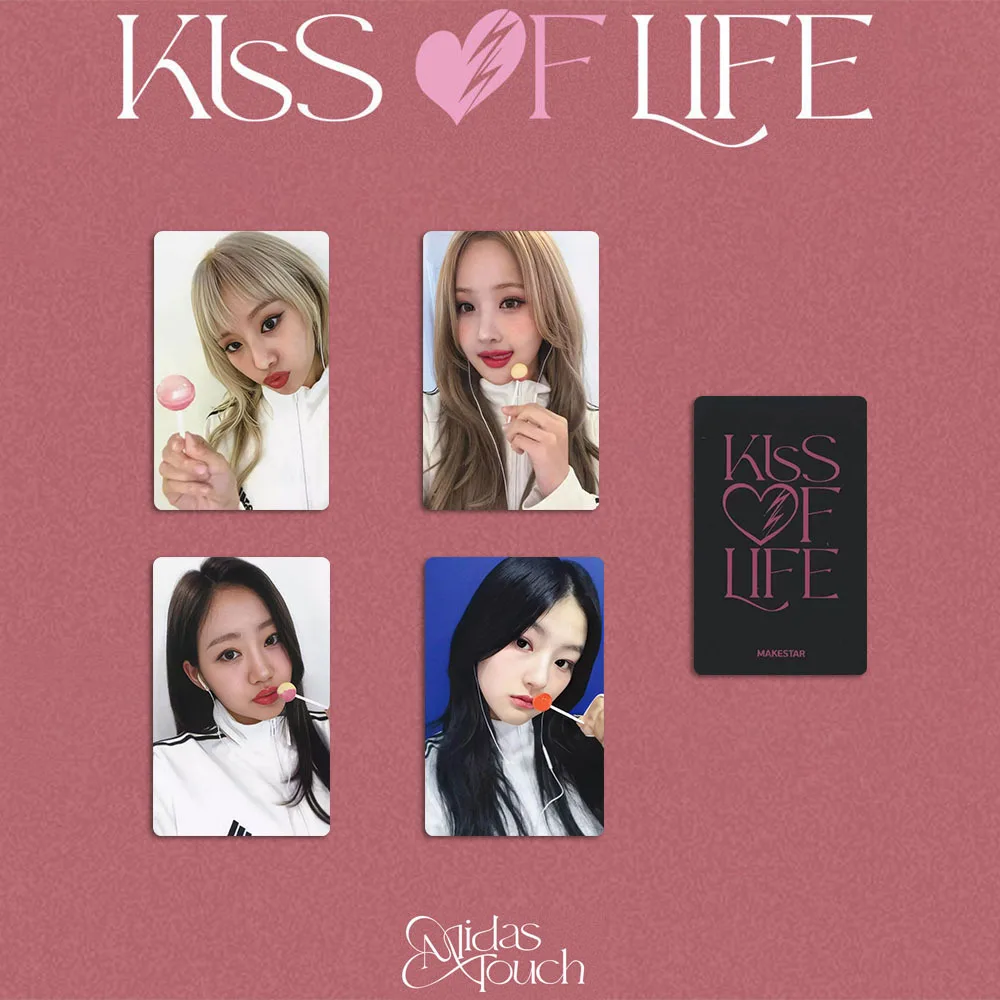 Kpop KISS OF LIFE Midas Touch Album Character LOMO Card Photocard Double Sided MINI Greeting Postcard WITHMUU MEET CALL Gift