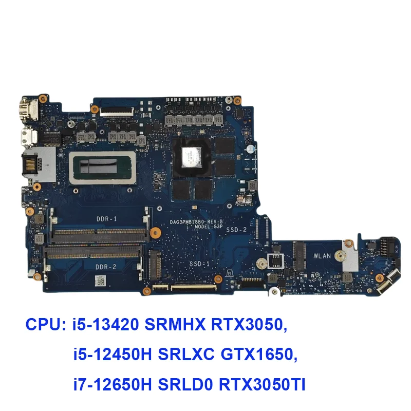 N15767-601 For HP Victus 15-FA 15T-FA Motherboard with CPU Processor i5-12450H+RTX3050 DDR4 Memory Slot  DAG3PMB18B0 DAG3PBMB8A0