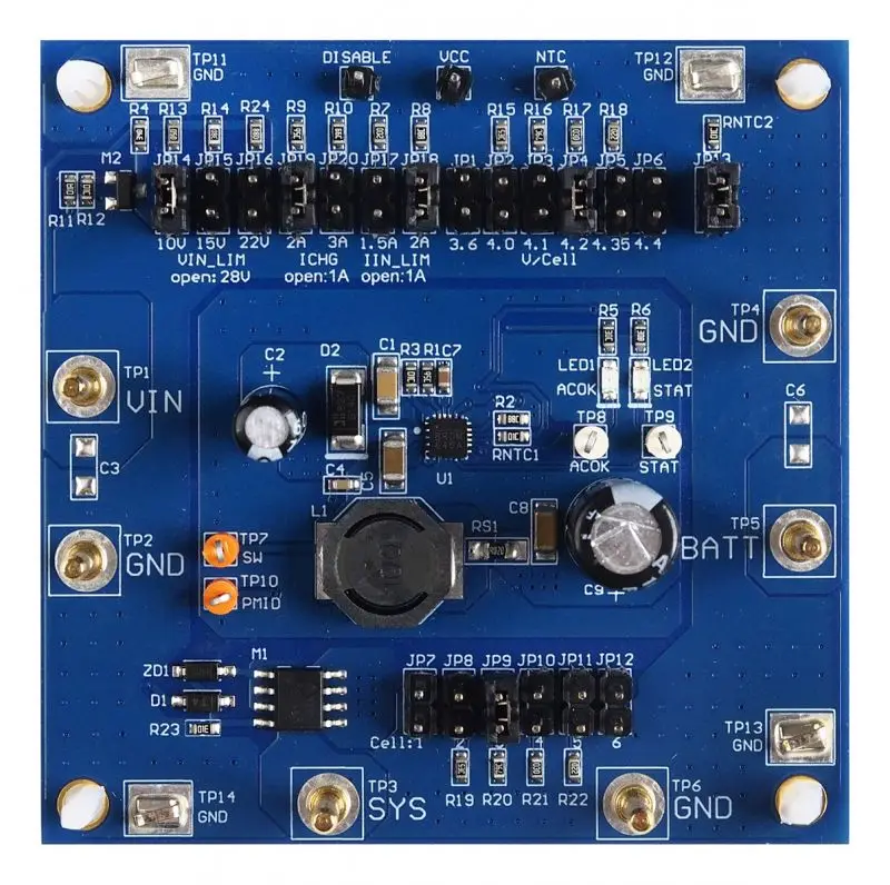 

MPS EV2759A-Q-00A Evaluation Board, MP2759AGQ-0000, Li-Ion / Polymer Charger, Power Management - Battery