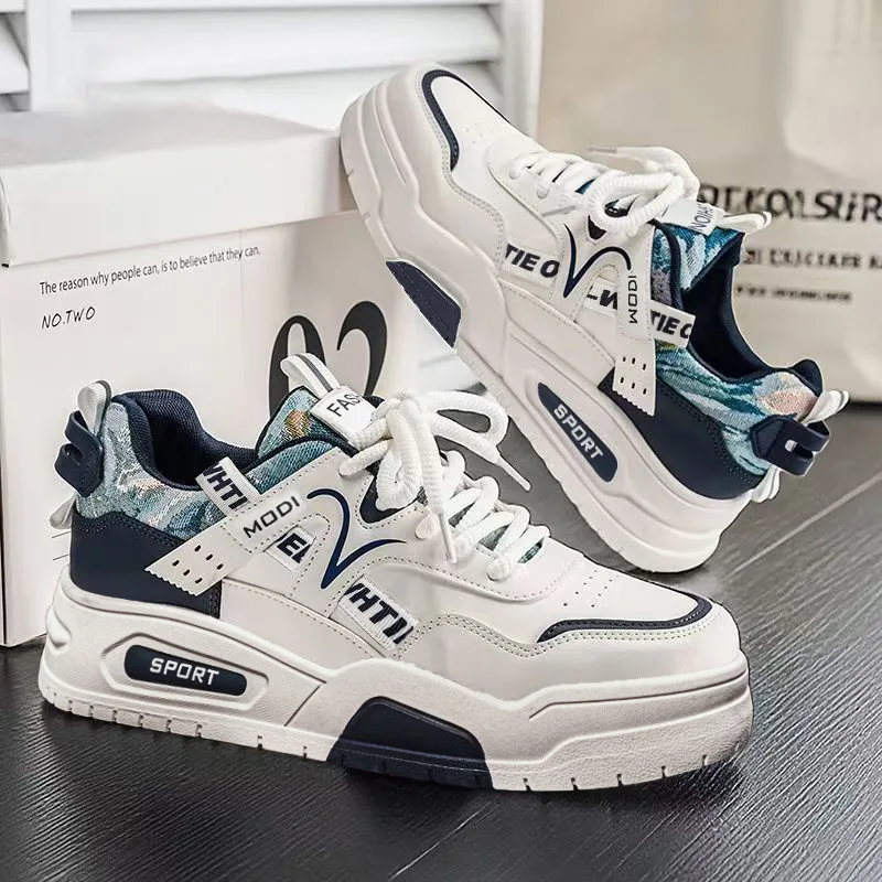 New Hot Selling Men's Casual Board Shoes Height Increasing Student Sports Shoes Men's Single Shoes