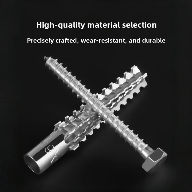 50/100Pcs Metal Expansion Anchor Screw Sets - Durable Drilling Plug Fasteners for Concrete, Cement & Brick Wall Installations