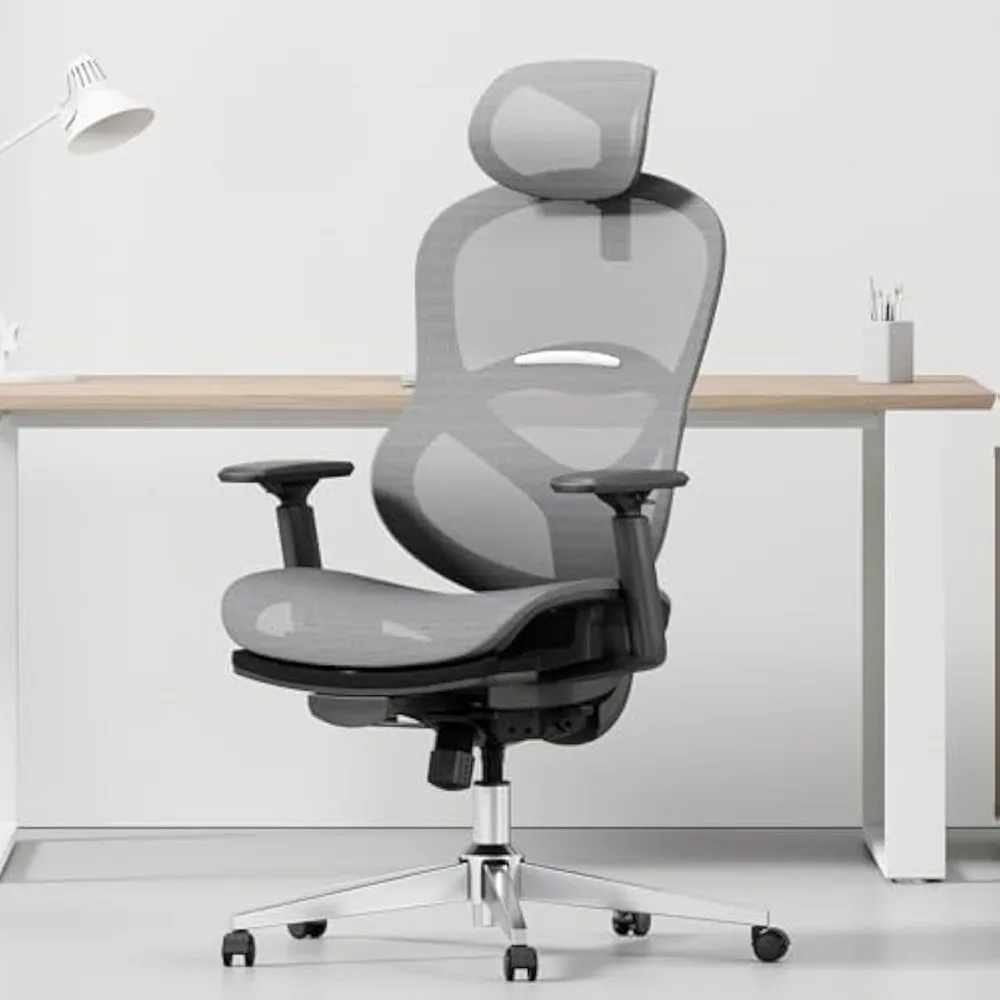 

Ergonomic Office Chair Mesh Desk Chair with Ergonomic Adjustment Lumbar Support and Headrest, Swivel Computer Chair