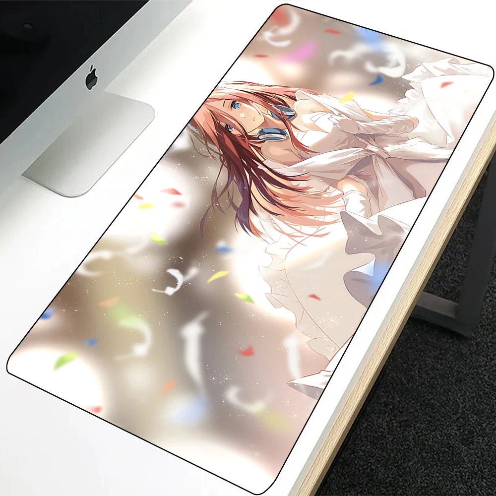 Nakano miku Anime Mousepad HD Printing Computer Gamers Locking Edge Non-slip Mouse Pad XXL90x40cm Keyboard PC Desk Pad