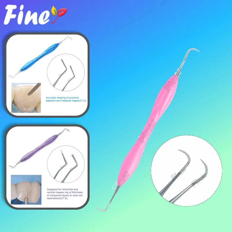 

Finer 1PC Dental Resin Filling Spatula Aesthetic Restoration Composite Resin Filling Spatula Silicone Handle Dentistry Tool