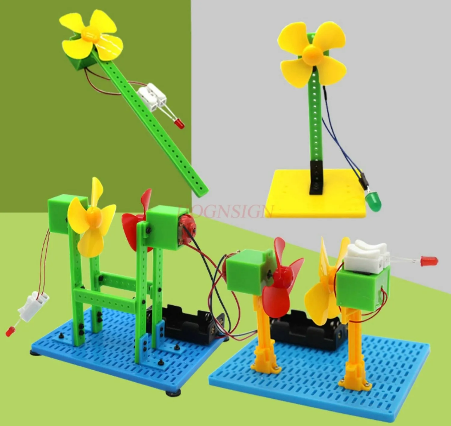 1 SET  Handmade Physics Experiment Energy Conversion Model Assembly Models for DIY Wind Power Generation Experiment Package