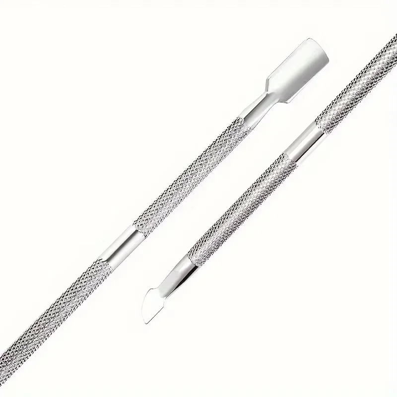 Empurrador de cutícula de aço inoxidável e raspador triangular: removedor de esmalte em gel, ferramentas removedoras de pele morta para manicure e pedicure
