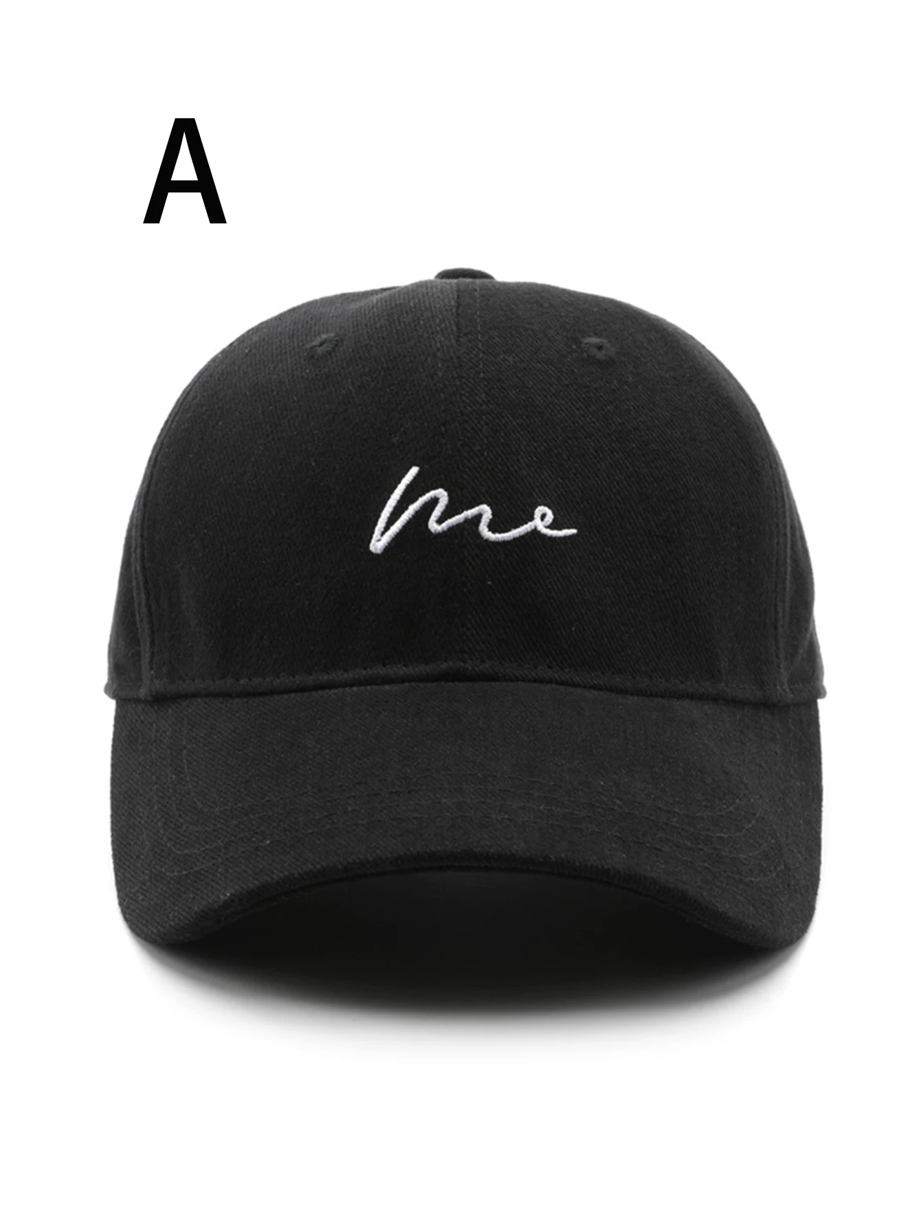1 unisex all season fashionable pure cotton retro letter me baseball cap image 6