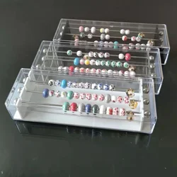 Transparent Charm Beads Jewelry Display Box Portable Metal Tub Trollbeads Charm Organizer DIY Findings Holder Charms Storage Box