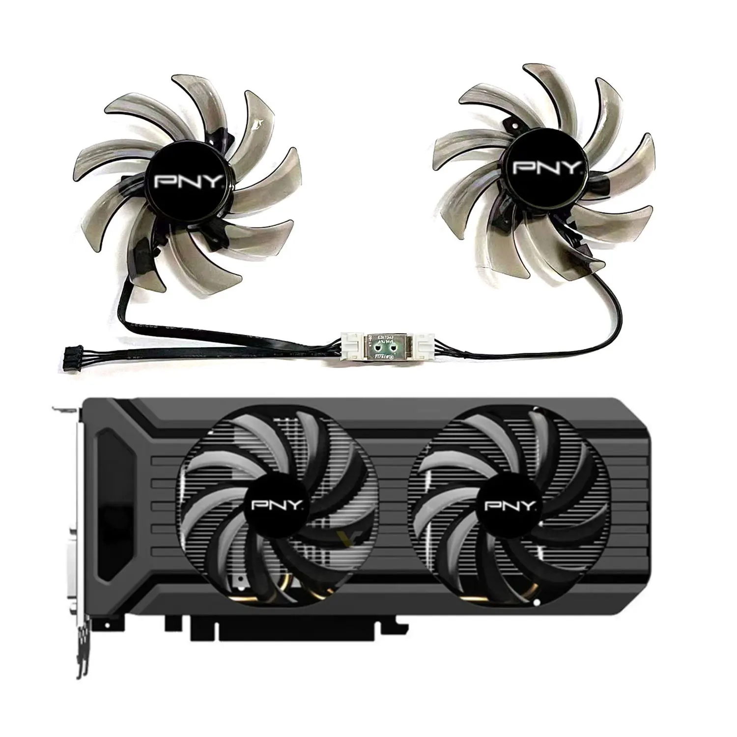 Zupełnie nowy wentylator GPU 85MM 4PIN GA91S2U GTX1060 1070TI do wymiany karty graficznej PNY Geforce GTX1060 1070ti V2