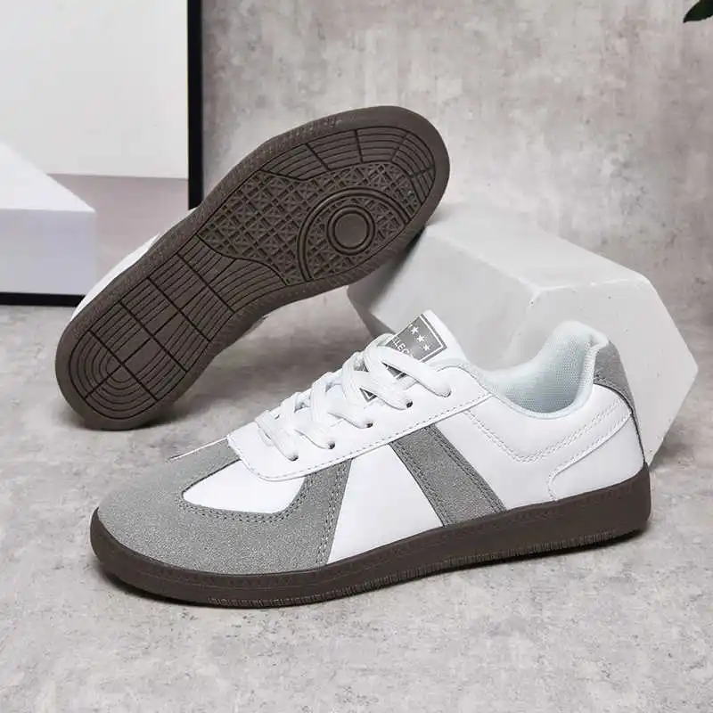 Synthetic Leather Round Tip Purple Woman Shoes Woven Ergonomic Sneakers Woman Luxury Flat Sport Racing Sapato Scarp Tenia