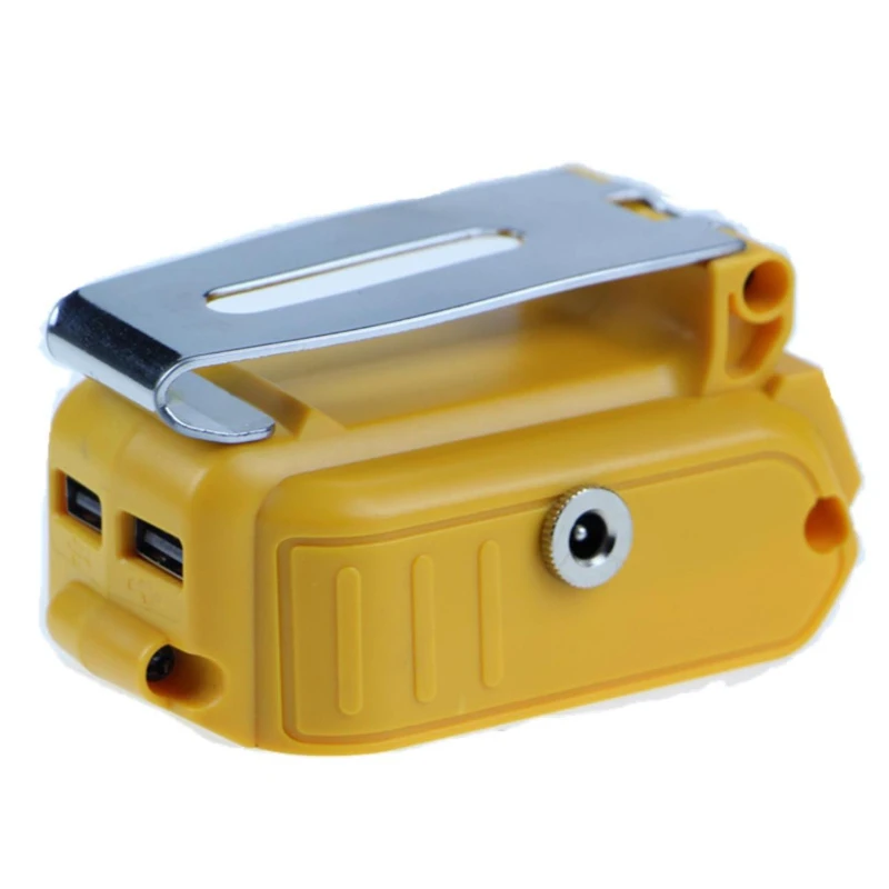 ZWINCKY Dual USB and LED Display Converter Adapter with 12V 5A DC Interface and Clip For DEWALT 18V 20V Li-Ion Battery