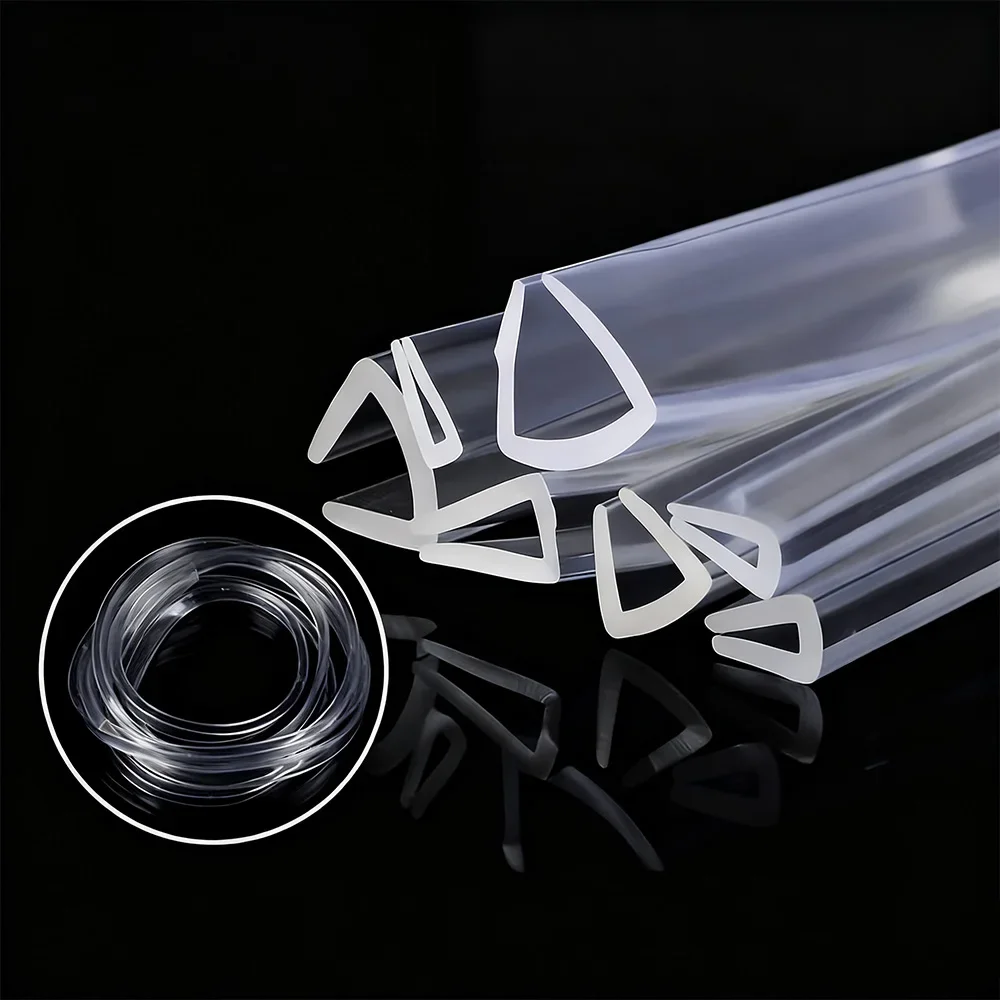 1/2/4/6 Meter Transparent U-Shaped Edging Strip Silicone Sealing Strip Glass Table Steel Plate Anti-Collision Protection Strip