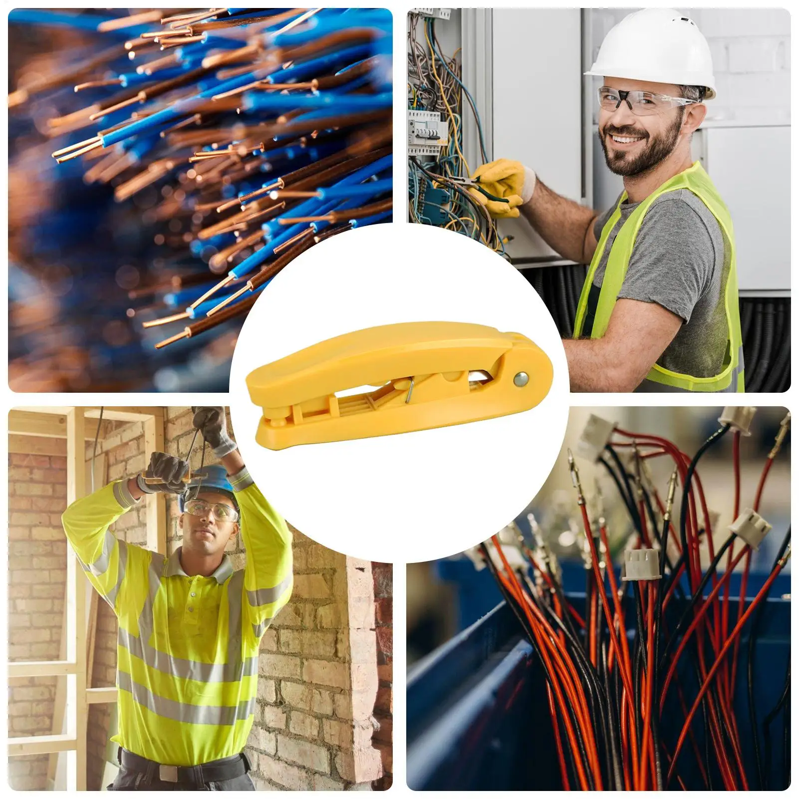 For  Computer Phone Telephone Cable Network Wire Crimper Cable Wire Stripper Tool Pliers Portable Anti-Slip Punch Down Cutter