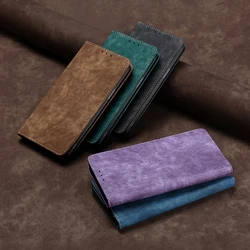 Magnetic Leather Wallet Case for Samsung Galaxy S24 Ultra S24 PLus S23 FE M34 A25 A15 A35 A55 5G A05 A05S with Card Slots RFID