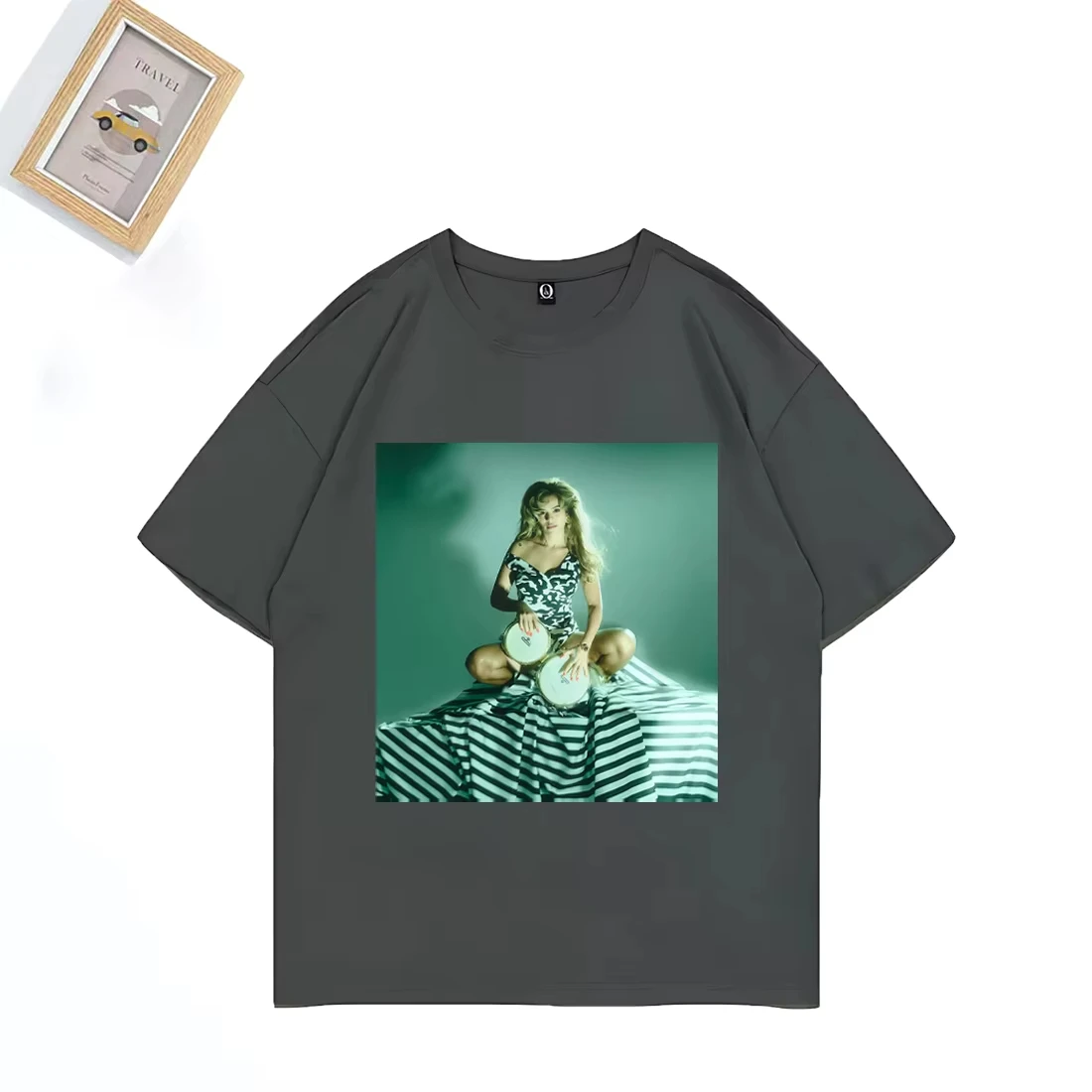 تي شيرت رجالي ونسائي على الموضة مقاس كبير تي شيرت عتيق 100_ قطن للجنسين بأكمام قصيرة تي شيرت Karol G Tropicoqueta جرافيك تي شيرت #4