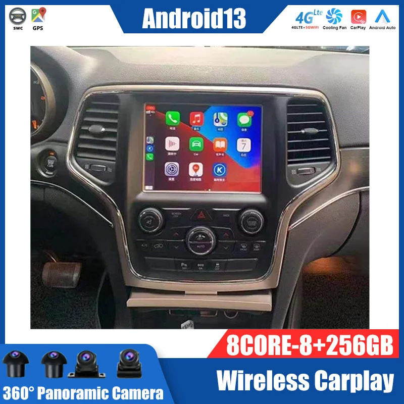 

Новое обновление автомобиля мультимедийный плеер Android 13, для JEEP Grand Cherokee 2014-2023, радио, стерео, GPS-навигация, головное устройство