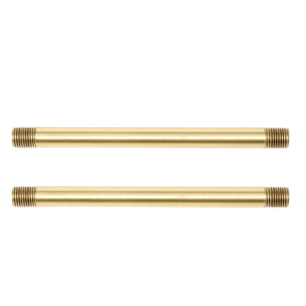 2Pcs Copper M10 External Thread Straight Tube Lamp Stem for Table Wall Floor Lamp Making Repair Lighting Fixture Downrod