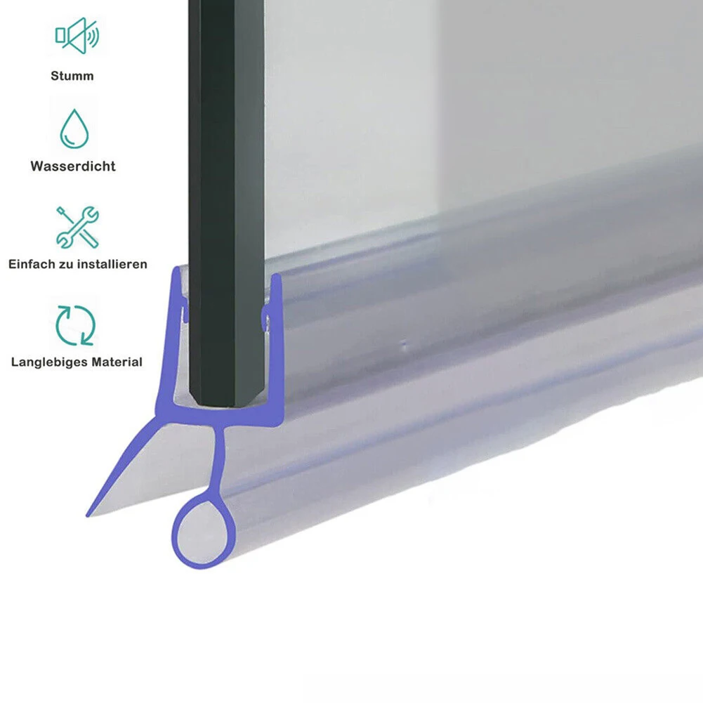 2Pcs 50cm Bath Shower Door Seal Strip Water Deflector 6/8/10/12mm Seal Gap Window Door Weatherstrip