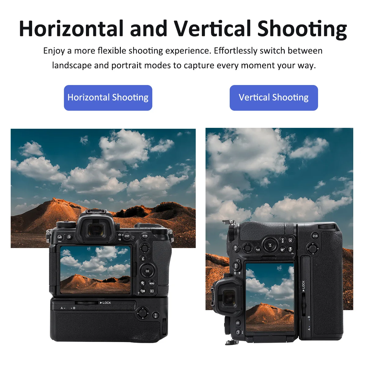 Z6III Battery Grip MB-N14 Compatible with Nikon Z6iii,Synchronized Functions,Powered by 2 EN-EL15C for Stable Vertical Shooting