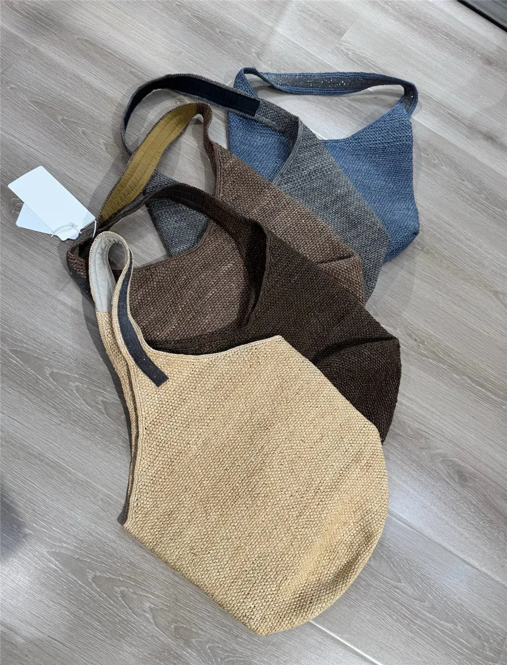 

High Quality Large Capacity Woven Bucket Bag Single Shoulder Handbag Holiday Beach Bag