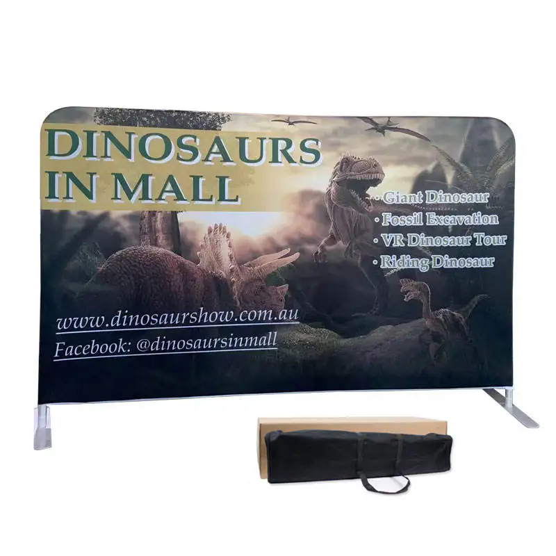 Popular Quick Assembly Tension Fabric Backdrop Pop Up Stand LED Light Box for Advertising Exhibition Booth