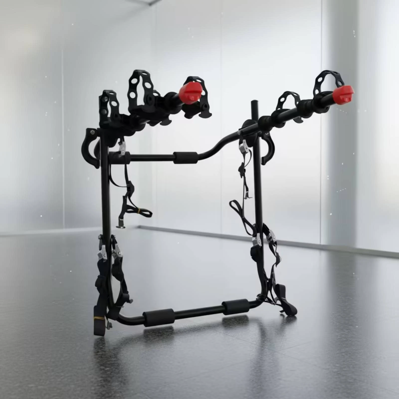 Rear-Mounted Cycle Carrier Strap-on Car Trunk Bike Rack Trunk Bike Rack Padded Rear Cycle Carrier Secure for Cyclists