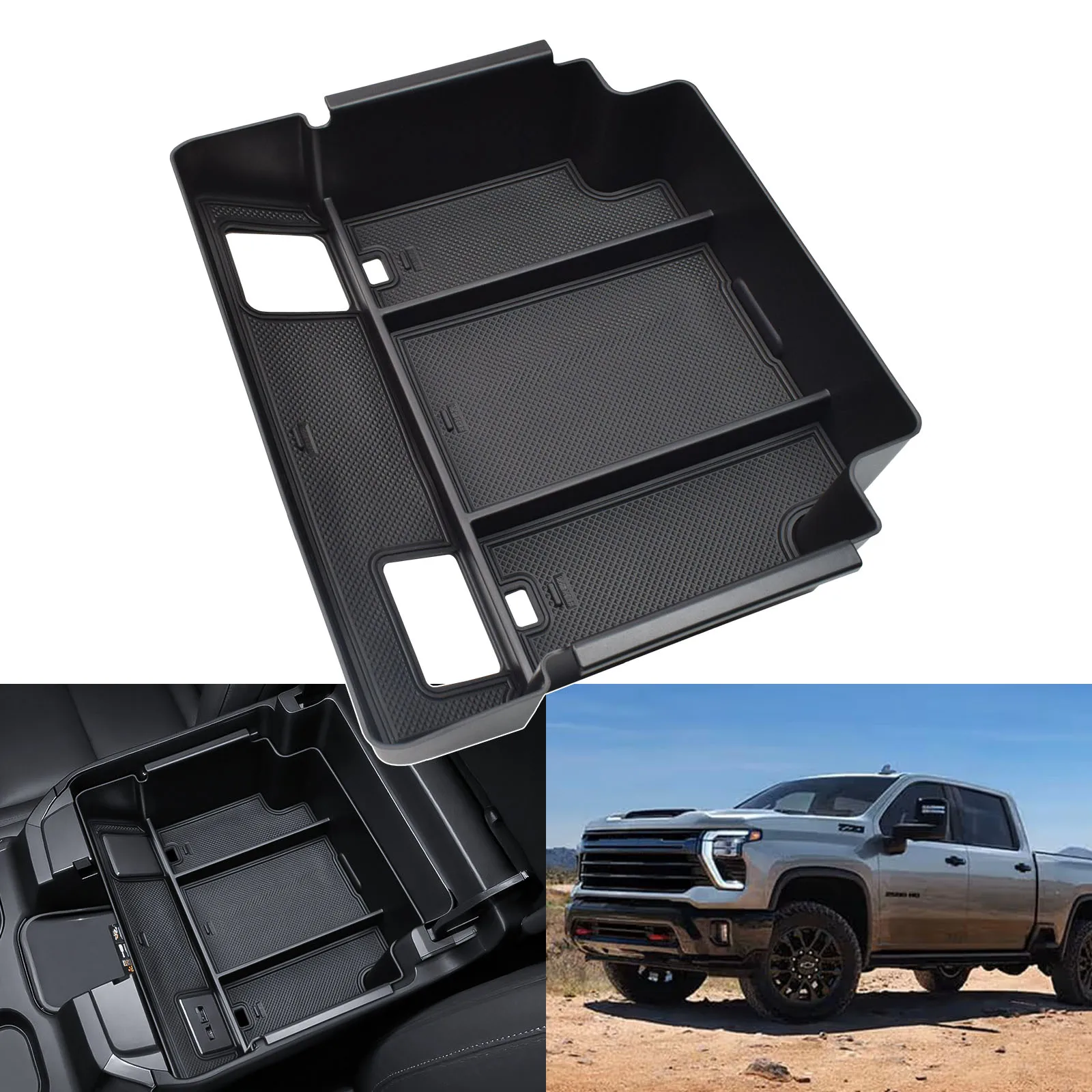 

Поднос-органайзер на центральной консоли для 2023-2026 Refreshed Chevy Silverado/GMC Sierra 1500, 2024-2026 Silverado/Sierra 2500HD 3500HD