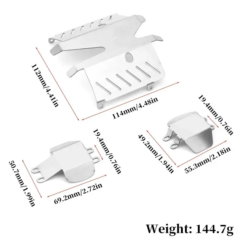 

Metal Stainless Steel Chassis Armor Guard Protection Protector Skid Plate for Tamiya CC02 RC Car Upgrade Parts