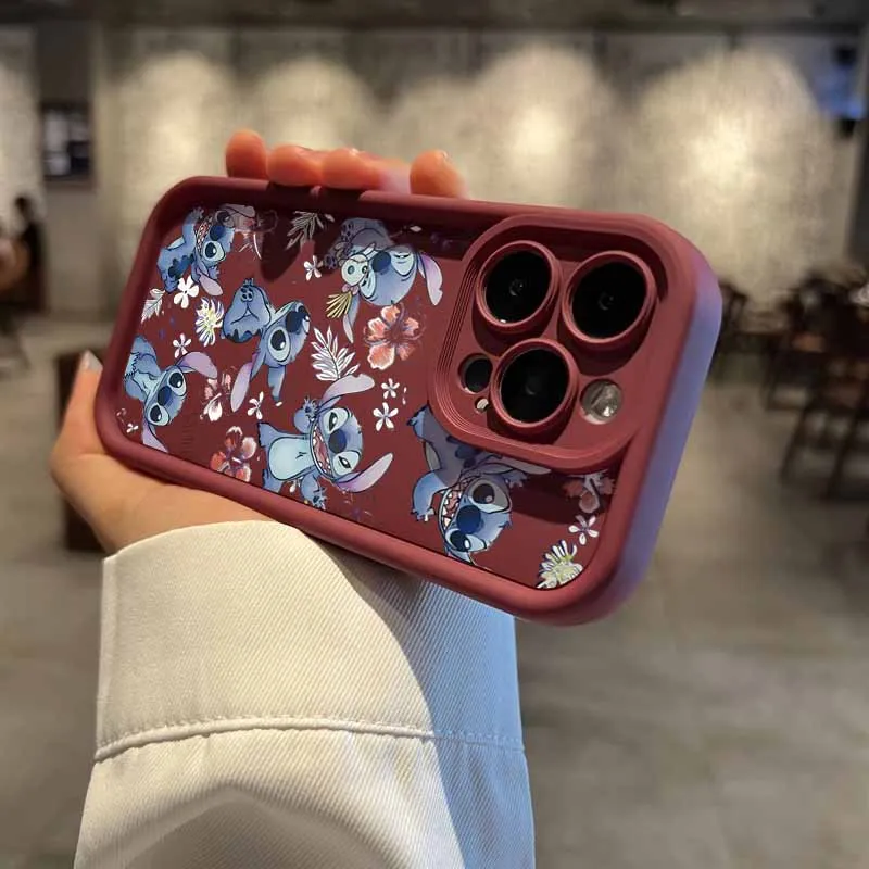 ديزني غرزة الزهور لسامسونج غالاكسي S25 S24 S23 S22 S21 S20 زائد الترا FE لايت العين سلم جراب هاتف