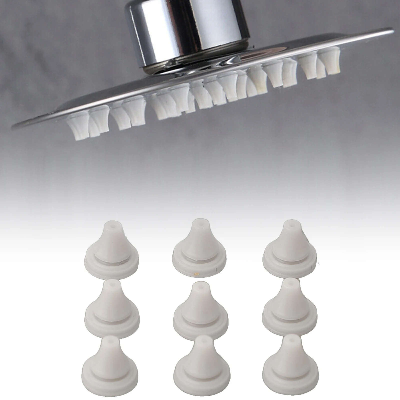 Hot Sale Practical Shower Head Nozzles Replacement 50pcs 7.6*8*0.5 Mm Material Compatibility Hot Sale Practical