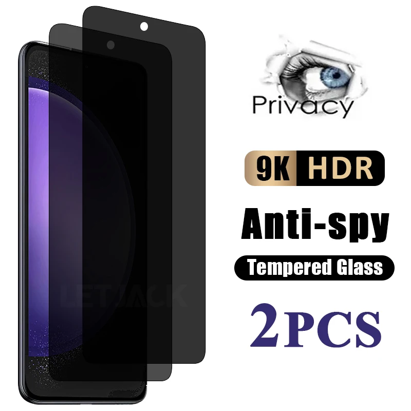 

2PCS Privacy Screen Protectors For Samsung Galaxy S23 S21 S20 FE A72 A52S A42 A32 A22 A12 A02S A71 A51 A31 A21S Anti-Spy Glass