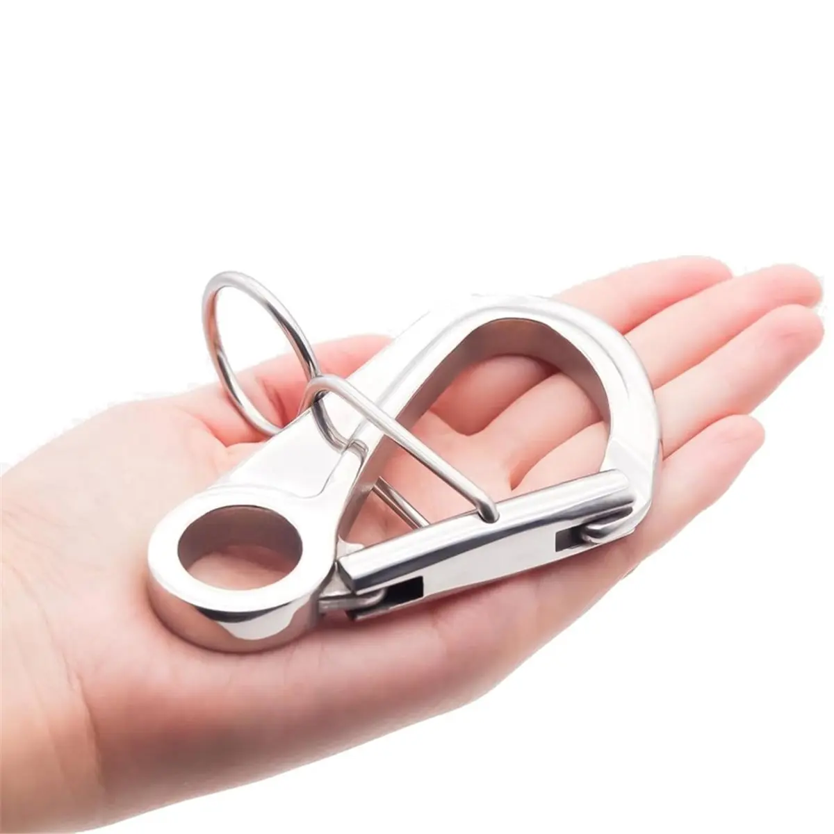 【CYBER MONDAY】316 Stainless Steel Spring Hook Quick-Release Safety Carabiner Kayak Mooring/Docking Hook Self-Locking Hook