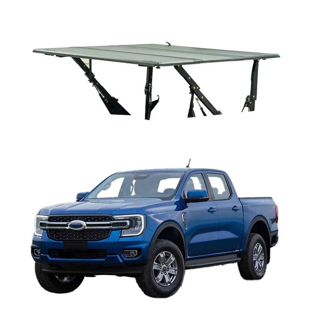 Folding Pickup cover ford ranger accessories Lift-up tri-fold tonneau cover hardtop offroad pickup cover For ford ranger Nissan