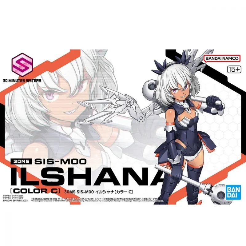 Hot Bandai Genuine 30MS Mobile Suit Girl SIS-M00 ILSHANA ( COLOUR C ) Nime Action Figure Assembly Model Toys Gifts for Children