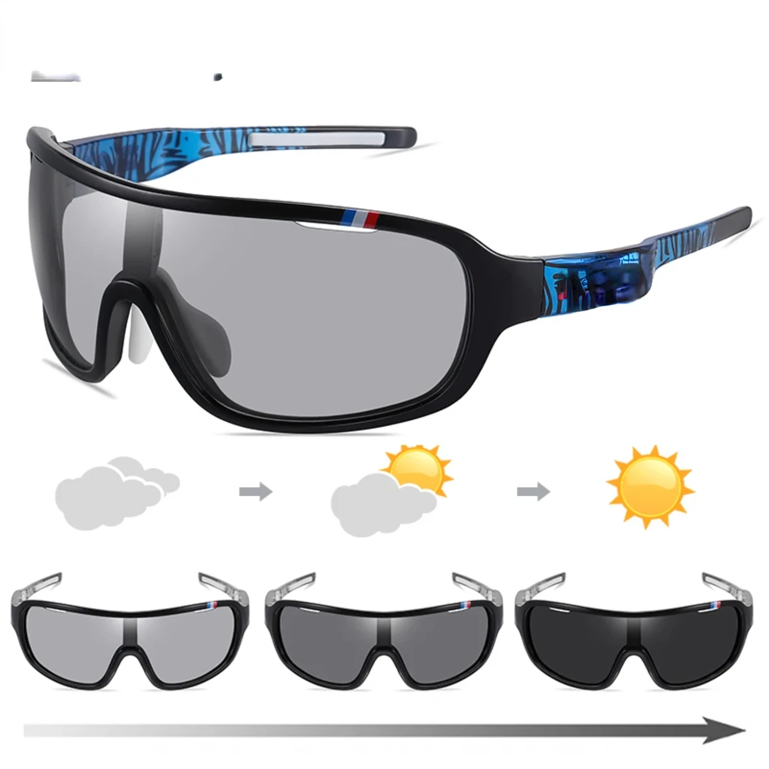 Polarized Photochromic UV400 Outdoor Road Cycling Eyewear MTB Sports Sunglasses Men Women Bike Bicycle Glasses Mens glasses Gafa