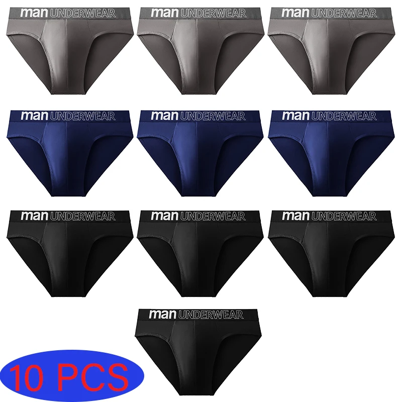 10 Stück/Set Herren-Slips Unterwäsche mit Schriftzug Komfortable Unterhosen Sexy Boxershorts Geschenke für Männer Unterwäsche