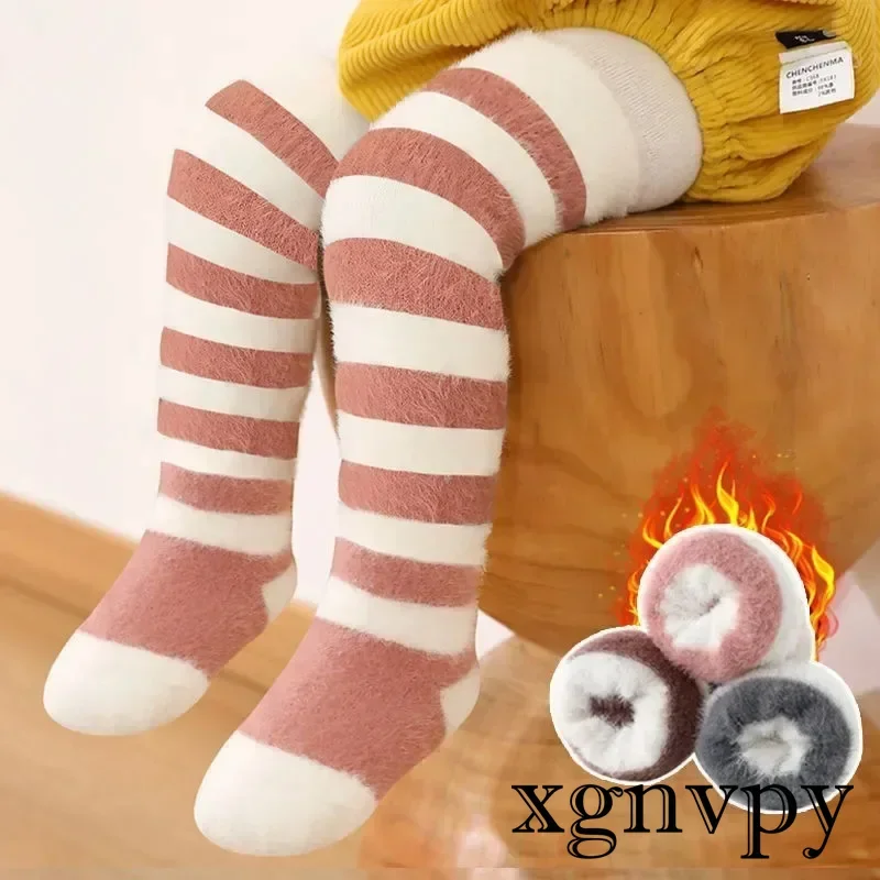 Winter Thick Warm Plush Baby Stockings Super Soft Knee High Socks for Newborn Infant Toddler Boys Girls Long Socks 0-3years Old