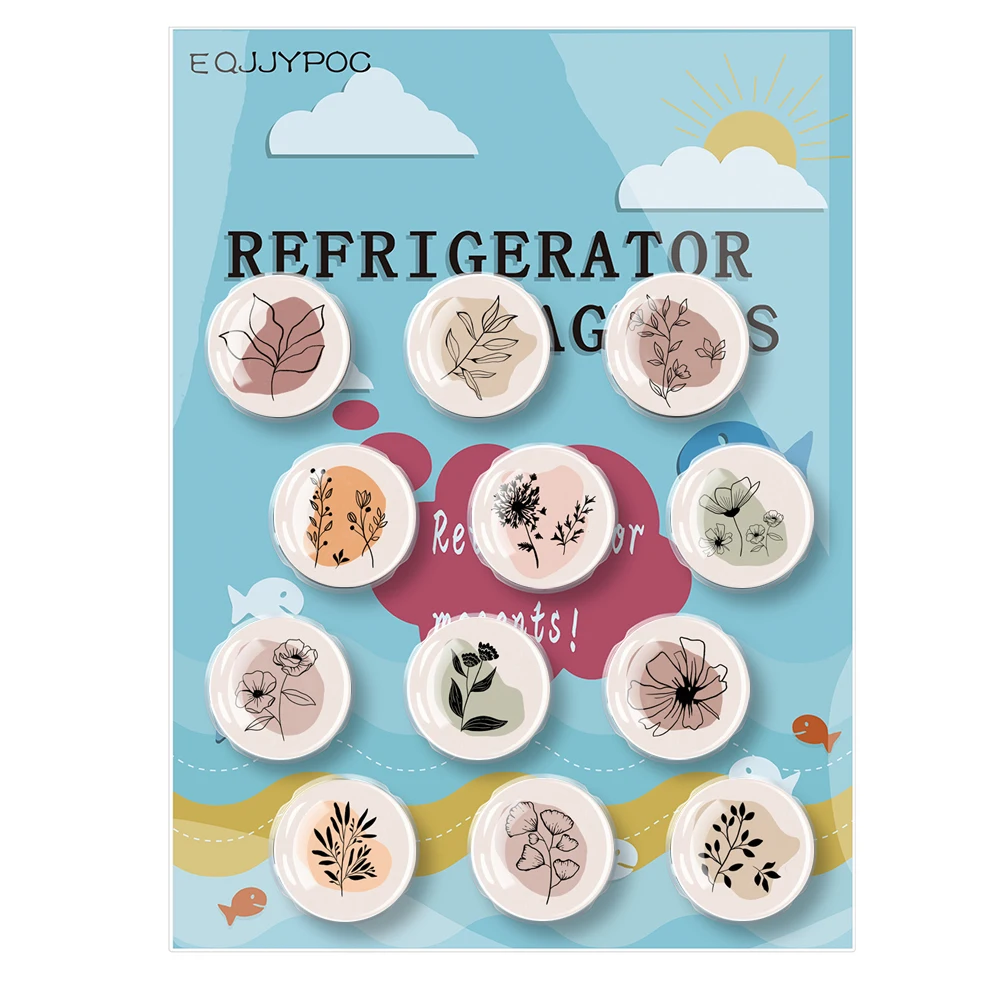 

Minimalist Refrigerator Magnets Add Color to Your Kitchen with a Refreshing Touch Can be Attached to any Magnetic Place 12PCs