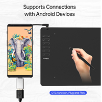 VINSA T906 Graphics Drawing Tablet Ultra-thin Art Creation Sketch Battery-free Stylus 8 Pen Nibs 10 Customized Shortcut Keys