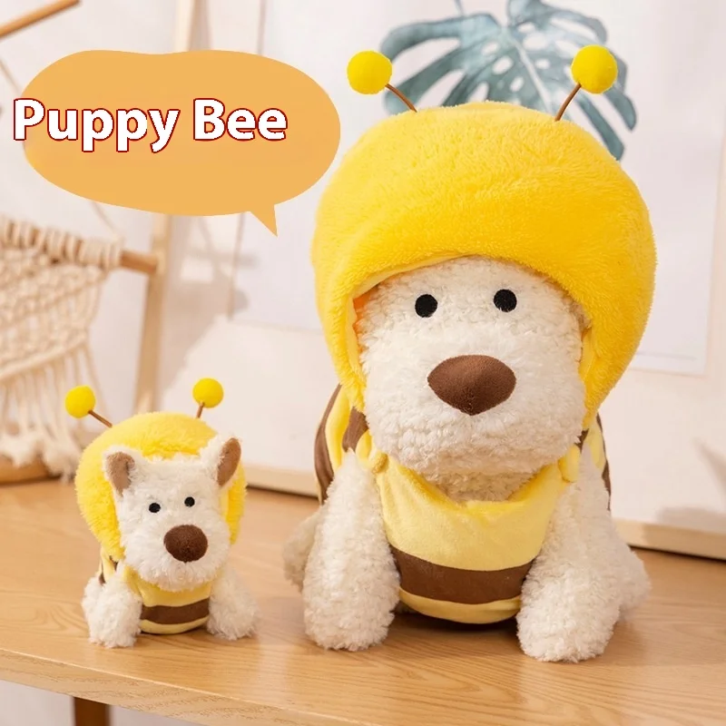 Cross border Cute Transformation Bee Puppy Detachable Plush Toy Dog Soothing Doll Children's Gift Doll Birthday Christmas