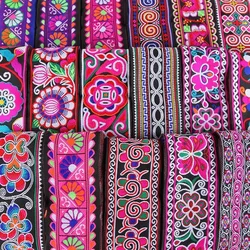 New 6.6CM Miao Ethnic Woven Ribbon Hand Embroidered Woven Jacquard Ribbon Lace For Clothing  Sewing Decoration Belt Accessories