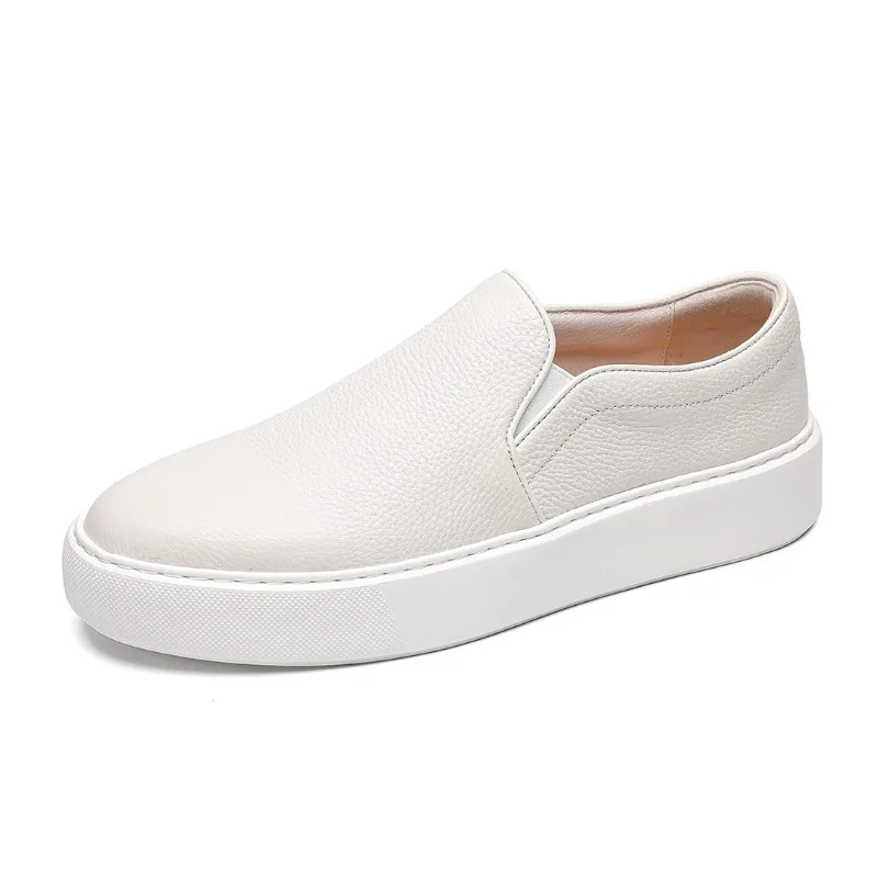 Men's Little White Shoes Breathable Loafers Fashion Casual Versatile Foot Trend Driving Sneakers