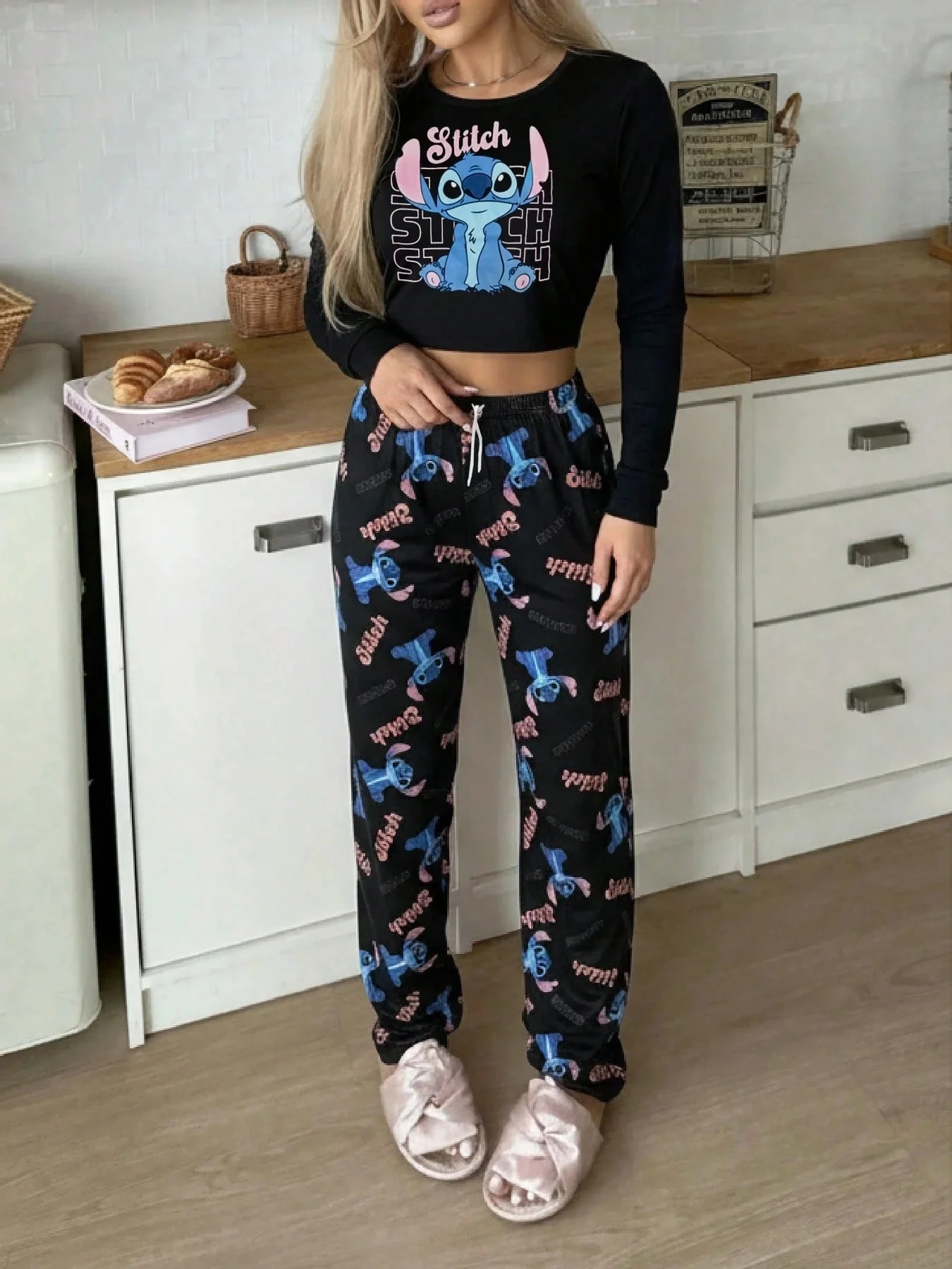 Casual Style Disney Stitch Double-sided Pattern 3D Printed Pants, Breathable and Quick-drying Design, Casual and Fashionable