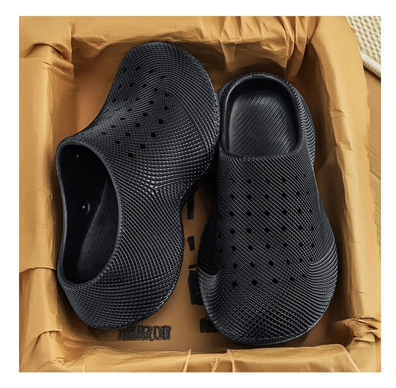 2026 Neue Sommer-Mode Paar-Outdoor-Sandalen mit dicker Sohle und Löchern, EVA Baotou Herren-Sandalen, Luxus-Strandschuhe für Herren, Gartenschuhe – Detail 15